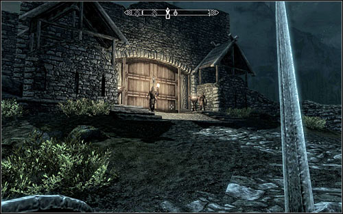 Approach Whiterun from the west, finding a path leading to an abandoned drawbridge - Going to Whiterun - Before the Storm - The Elder Scrolls V: Skyrim - Game Guide and Walkthrough