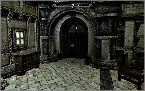 The next objective of this quest is getting out of the main building and reaching the small courtyard - Collecting information on the return of dragons - Diplomatic Immunity - The Elder Scrolls V: Skyrim - Game Guide and Walkthrough