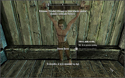 The less obvious option implies talking with Etienn Rarnis, imprisoned in the eastern-most cell (screen above) - Collecting information on the return of dragons - Diplomatic Immunity - The Elder Scrolls V: Skyrim - Game Guide and Walkthrough