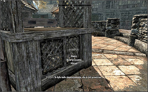 Approach Madesi's stand and stand by the sliding door - The theft - A Chance Arrangement - The Elder Scrolls V: Skyrim - Game Guide and Walkthrough