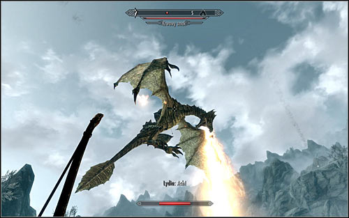 Before heading out, I'd recommend maximally raising your fire resistance, as there's a high chance that you will come across a blood dragon on your way to Karthspire (screen above) - Heading to Alduin's Wall - Alduin's Wall - The Elder Scrolls V: Skyrim - Game Guide and Walkthrough