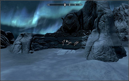 Wait for Paarthurnax to breathe fire and approach the Word Wall on the right (screen above) to learn the Word of Power - Inferno, Fire Breath - Meeting Paarthurnax - The Throat of the World - The Elder Scrolls V: Skyrim - Game Guide and Walkthrough