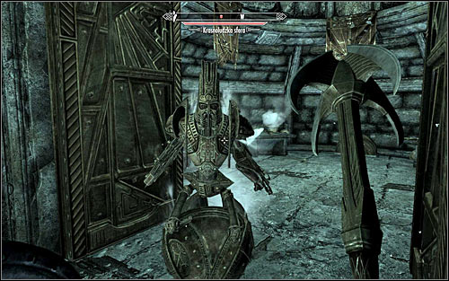 Regardless of whether you explored the northern room or not, you will need to open the gate in the west and continue exploring the ruins - Obtaining the Elder Scroll - Elder Knowledge - The Elder Scrolls V: Skyrim - Game Guide and Walkthrough