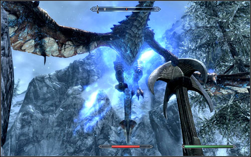 Take care of the dragon only after eliminating all the Draugrs, so that they won't disturb you - Reaching the portal - The World-Eater's Eyrie - The Elder Scrolls V: Skyrim - Game Guide and Walkthrough