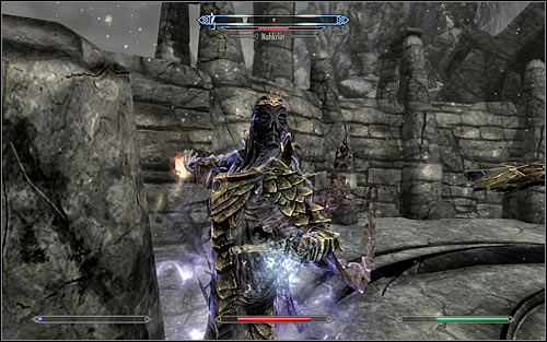 If you want to play fair or just gain some experience from eliminating Nahkriin, you can let him take the Staff - Going through the portal - The World-Eater's Eyrie - The Elder Scrolls V: Skyrim - Game Guide and Walkthrough