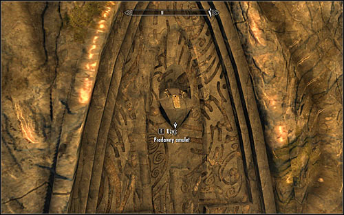 In the end head to the artifact furthest from Arniel, that is the Saarthal Amulet hanging from the wall (screen above) - Under Saarthal - p. 1 - College of Winterhold quests - The Elder Scrolls V: Skyrim - Game Guide and Walkthrough