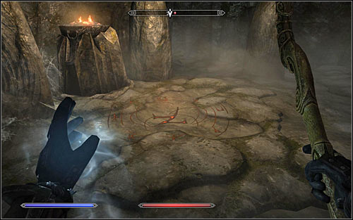 After reaching the next part of the ruins I'd recommend saving your game, as there's another difficult fight waiting for you - Under Saarthal - p. 2 - College of Winterhold quests - The Elder Scrolls V: Skyrim - Game Guide and Walkthrough