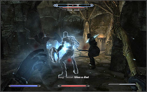 Soon more Draugrs (including a Draugr - Wight) will attack you, though you will most of all have to look out for the Draugr - Scourge (screen above) - Under Saarthal - p. 2 - College of Winterhold quests - The Elder Scrolls V: Skyrim - Game Guide and Walkthrough