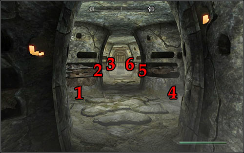 The puzzle will require you to interact with six pillars - Under Saarthal - p. 2 - College of Winterhold quests - The Elder Scrolls V: Skyrim - Game Guide and Walkthrough