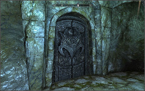 Luckily you won't have to go through the whole ruins again, as you can use the door behind the magic sphere (screen above) - Under Saarthal - p. 2 - College of Winterhold quests - The Elder Scrolls V: Skyrim - Game Guide and Walkthrough