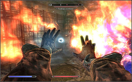 Start attacking the Warlock in the adjoining room (screen above) - Hitting the Books - p. 1 - College of Winterhold quests - The Elder Scrolls V: Skyrim - Game Guide and Walkthrough