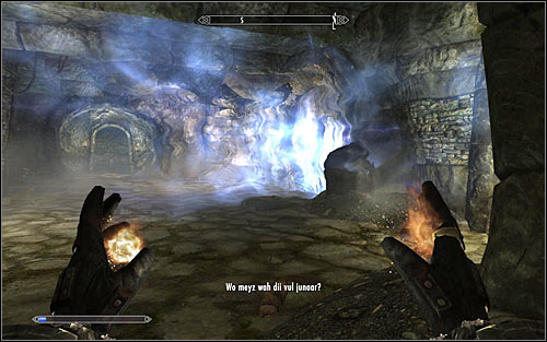 Look around the first area and afterwards choose the southern corridor - Staff of Magnus - p. 1 - College of Winterhold quests - The Elder Scrolls V: Skyrim - Game Guide and Walkthrough