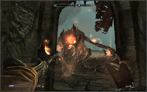 Do the same with the Skeletal Dragon which will soon appear in the room with the Skeletons (screen above) - Staff of Magnus - p. 1 - College of Winterhold quests - The Elder Scrolls V: Skyrim - Game Guide and Walkthrough
