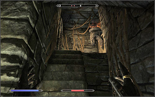 You of course need to be fast with going through the corridor before running out of magicka - Staff of Magnus - p. 2 - College of Winterhold quests - The Elder Scrolls V: Skyrim - Game Guide and Walkthrough