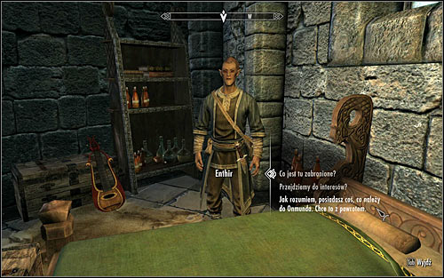 Enthir should be at the Hall of Attainment as well, though his quarters are at the upper level of the tower - Onmunds Request - College of Winterhold quests - The Elder Scrolls V: Skyrim - Game Guide and Walkthrough