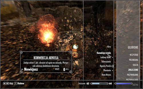 Press TAB, open Magic, head to Destruction and choose Arniel's Convection from the list (screen above) - Arniels Endeavor - p. 2 - College of Winterhold quests - The Elder Scrolls V: Skyrim - Game Guide and Walkthrough