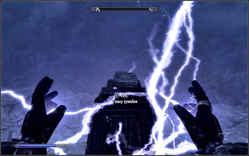 In this case you will have to use a lightning spell, for example Sparks or Chain Lightning (Destruction), aiming at the book (screen above) - Destruction Ritual Spell - College of Winterhold quests - The Elder Scrolls V: Skyrim - Game Guide and Walkthrough