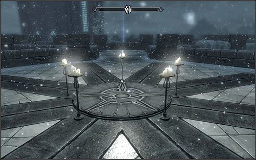 In accordance with the information received from Phinis, head to the Hall of Attainment and use the stairs to reach the very top of the tower - Conjuration Ritual Spell - College of Winterhold quests - The Elder Scrolls V: Skyrim - Game Guide and Walkthrough