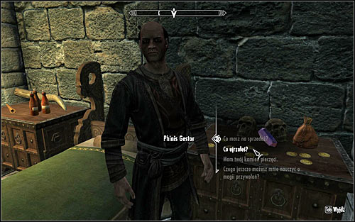 You can now return to Phinis Gestor and give him the Stone obtained by the Dremora (screen above) - Conjuration Ritual Spell - College of Winterhold quests - The Elder Scrolls V: Skyrim - Game Guide and Walkthrough