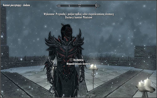Wait for the Dremora to disappear and once again summon it - Conjuration Ritual Spell - College of Winterhold quests - The Elder Scrolls V: Skyrim - Game Guide and Walkthrough