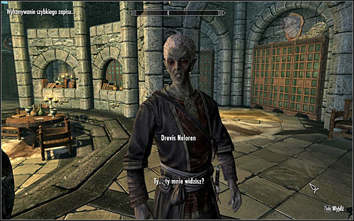 Find Drevis Neloren (screen above) who should be travelling through various College rooms, including the main square, Hall of the Elements and Arcanaeum - Miscellaneous: Out of Balance - College of Winterhold quests - The Elder Scrolls V: Skyrim - Game Guide and Walkthrough