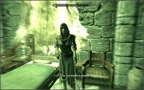 Brelyna will cast the first spell, causing a green glimmer to appear on-screen (screen above) - Miscellaneous: Brelynas Practice - College of Winterhold quests - The Elder Scrolls V: Skyrim - Game Guide and Walkthrough