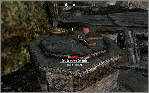 You can have three options: steal the key from Calcelmo (see Obtain the key to Calcelmo's Museum), take it from his desk (screen above), picklock the door or complete the Miscellaneous: Kill Nimhe inside Nchuand-Zel - Hard Answers - Thieves Guild quests - The Elder Scrolls V: Skyrim - Game Guide and Walkthrough