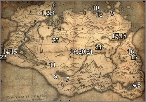 All gems have been marked on the map above - No Stone Unturned - Thieves Guild quests - The Elder Scrolls V: Skyrim - Game Guide and Walkthrough