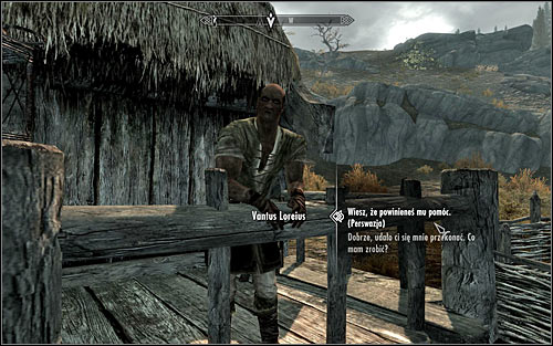 If youve decided to help Cicero, then youll have to use the Speech skill during the conversation with Vantus Loreius and choose a dialog option connected to persuasion (screen above) - Delayed Burial - The Dark Brotherhood quests - The Elder Scrolls V: Skyrim - Game Guide and Walkthrough