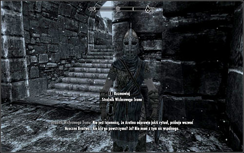 Another easy method to find out about this quest is to go to the Windhelm and find any of Windhelm Guards, who would tell you a similar rumor (screen above) - Innocence Lost - The Dark Brotherhood quests - The Elder Scrolls V: Skyrim - Game Guide and Walkthrough