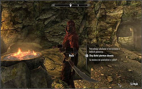 You'll probably find Nazir in the main cave of the Dark Brotherhood's Sanctuary or in the dining room - Sanctuary - The Dark Brotherhood quests - The Elder Scrolls V: Skyrim - Game Guide and Walkthrough