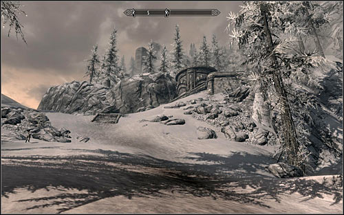 An entrance to the ruins is located high in the mountains and it is best to reach it from the north - Mourning Never Comes - p. 1 - The Dark Brotherhood quests - The Elder Scrolls V: Skyrim - Game Guide and Walkthrough