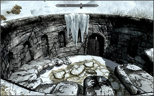 The Volunruud crypt fortunately is not hidden high in the mountains, and its entrance is located inside a large hole in the ground (screen above) - The Silence Has Been Broken - The Dark Brotherhood quests - The Elder Scrolls V: Skyrim - Game Guide and Walkthrough