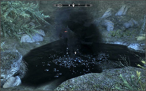 Exit the Dark Brotherhood's Sanctuary and walk to the left tank with dark substance (screen above) - The Cure for Madness - p. 1 - The Dark Brotherhood quests - The Elder Scrolls V: Skyrim - Game Guide and Walkthrough