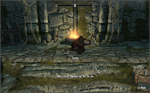 Walk to the end of the corridor and choose the door to the right, ignoring fact that the game has temporarily blocked the usage of weapons and spells - The Cure for Madness - p. 2 - The Dark Brotherhood quests - The Elder Scrolls V: Skyrim - Game Guide and Walkthrough