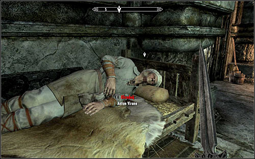 If you've promise Anton not to kill him, you have to wait until dusk, because he should go to sleep then - Recipe for Disaster - The Dark Brotherhood quests - The Elder Scrolls V: Skyrim - Game Guide and Walkthrough