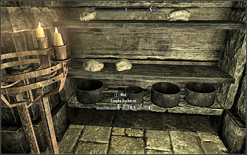 Turn left and pick up a chef's hat from one of the shelves (screen above) - To Kill an Empire - The Dark Brotherhood quests - The Elder Scrolls V: Skyrim - Game Guide and Walkthrough