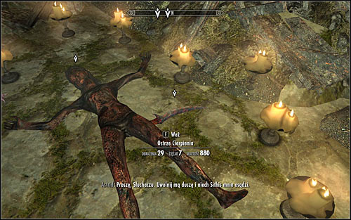 Look for the Blade of Woe lying next to Astrid and pick it up (screen above) - Death Incarnate - The Dark Brotherhood quests - The Elder Scrolls V: Skyrim - Game Guide and Walkthrough