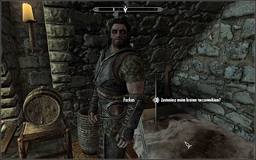 Find Farkas and start conversation with him (screen above) - Proving Honor - p. 1 - The Companions quests - The Elder Scrolls V: Skyrim - Game Guide and Walkthrough
