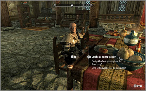 Depending on time of the day, you can find Skjor in the main chamber of the Jorrvaskr sanctuary (screen above) or in the living quarters in Jorrvaskr - Proving Honor - p. 1 - The Companions quests - The Elder Scrolls V: Skyrim - Game Guide and Walkthrough