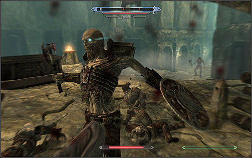 Among the draugr you'll find high ranked restless draugr, who is the strongest one (screen above) - Proving Honor - p. 2 - The Companions quests - The Elder Scrolls V: Skyrim - Game Guide and Walkthrough