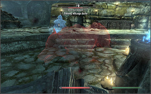 Start attacking now Kodlaks wolf spirit (screen above), which paradoxically is no bigger challenge than standard ghosts, you were fighting before - Glory of the Dead - p. 3 - The Companions quests - The Elder Scrolls V: Skyrim - Game Guide and Walkthrough