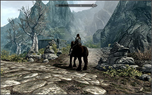 It's best to approach the cave from the north-east side, as there you will find a path leading into the mountains (screen above) - The Taste of Death - p. 1 - Daedric quests - The Elder Scrolls V: Skyrim - Game Guide and Walkthrough