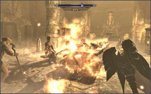 Don't wait for Verulus to approach the ritual table and quickly attack Eola and the other cannibals (screen above) - The Taste of Death - p. 2 - Daedric quests - The Elder Scrolls V: Skyrim - Game Guide and Walkthrough