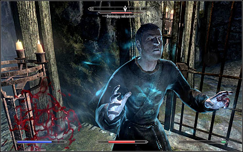 The north-west corridor should be patrolled by only a single Ascendant Necromancer (screen above) and I wouldn't recommend approaching him, as it might provoke the other necromancers to join in - The Black Star - p. 2 - Daedric quests - The Elder Scrolls V: Skyrim - Game Guide and Walkthrough