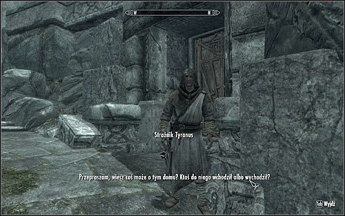Approach Tyranus and speak to him (screen above) so that he asks you of the abandoned house - The House of Horrors - Daedric quests - The Elder Scrolls V: Skyrim - Game Guide and Walkthrough