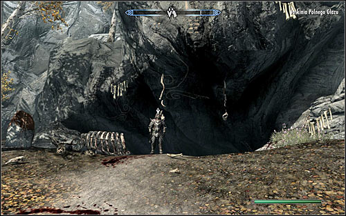 Be careful, as on your way to the cave you will not only have to fight off wild animals, but also carefully go down a mountain slope - The Cursed Tribe - p. 2 - Daedric quests - The Elder Scrolls V: Skyrim - Game Guide and Walkthrough