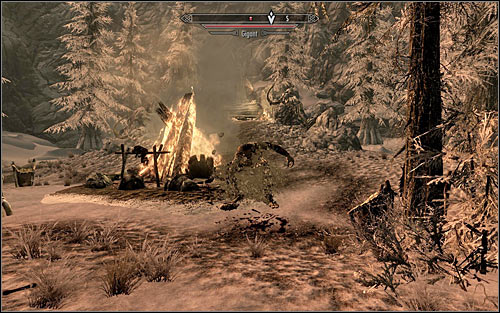 If you refuse to fight the Giant, Yamarz will head to its lair alone and will get killed pretty much at once (screen above) - The Cursed Tribe - p. 2 - Daedric quests - The Elder Scrolls V: Skyrim - Game Guide and Walkthrough