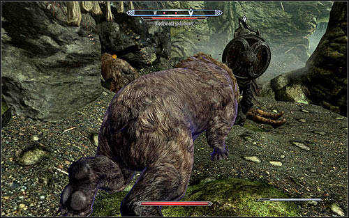 Continue onwards and soon afterwards you will come across a group of Cave Bears which you will have to take care of (screen above) - The Cursed Tribe - p. 2 - Daedric quests - The Elder Scrolls V: Skyrim - Game Guide and Walkthrough