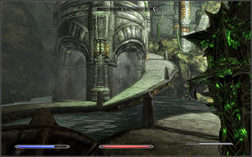 After the fight, go across the succeeding ramps and eventually you will reach one leading onto the upper level (screen above) - The Only Cure - p. 3 - Daedric quests - The Elder Scrolls V: Skyrim - Game Guide and Walkthrough
